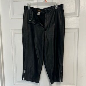 Black Leather Men's Pants